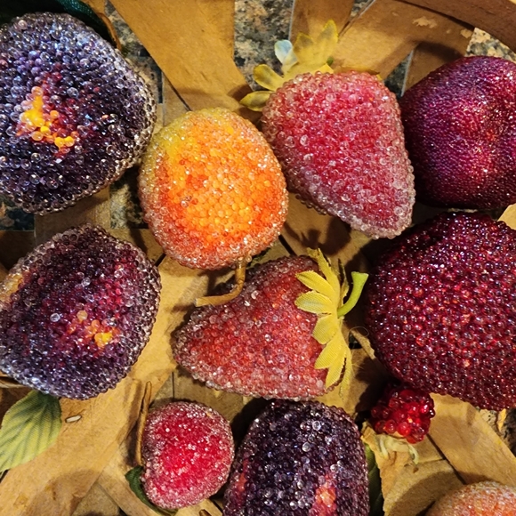 Artificial Sugar Beaded Fruit, Set of 14 - Picture 5 of 6